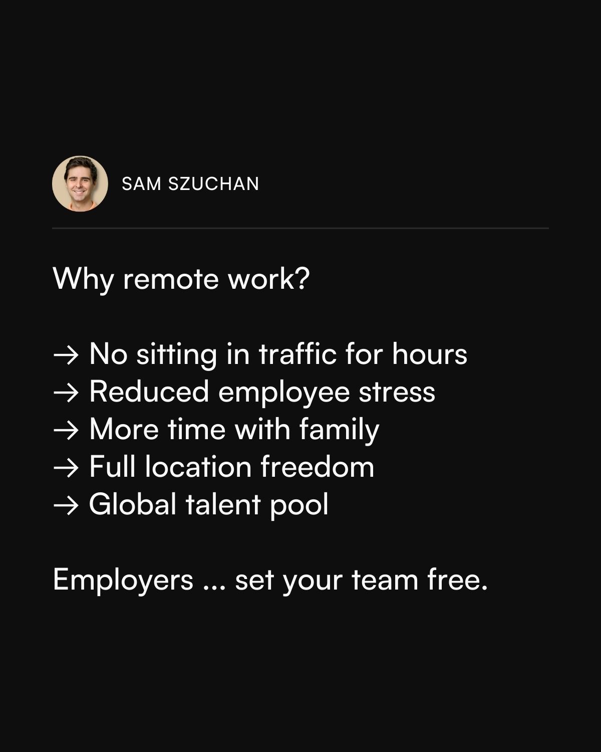 Post image by Sam Szuchan