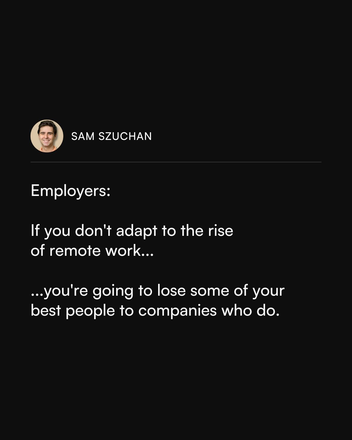 Post image by Sam Szuchan